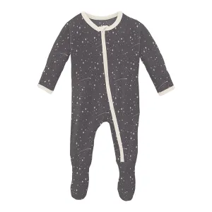 KicKee Pants Footie with Zipper - Rain Shooting Stars