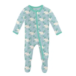 KicKee Pants Footie with Zipper - Windy Day Kites