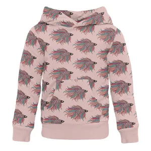 KicKee Pants Kangaroo Pocket Pullover - Baby Rose Rainbow Fish