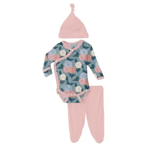 KicKee Pants Kimono Set - Stormy Sea Enchanted Floral