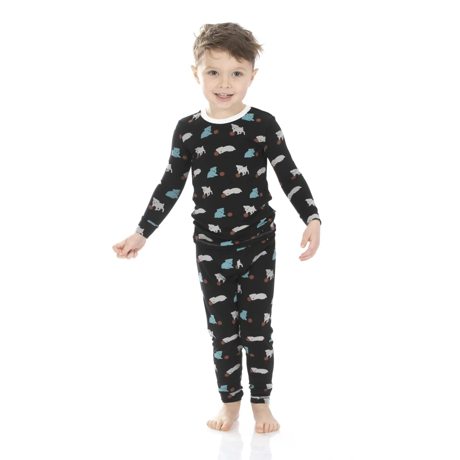 KicKee Pants Midnight Puppy L/S Pajama Set