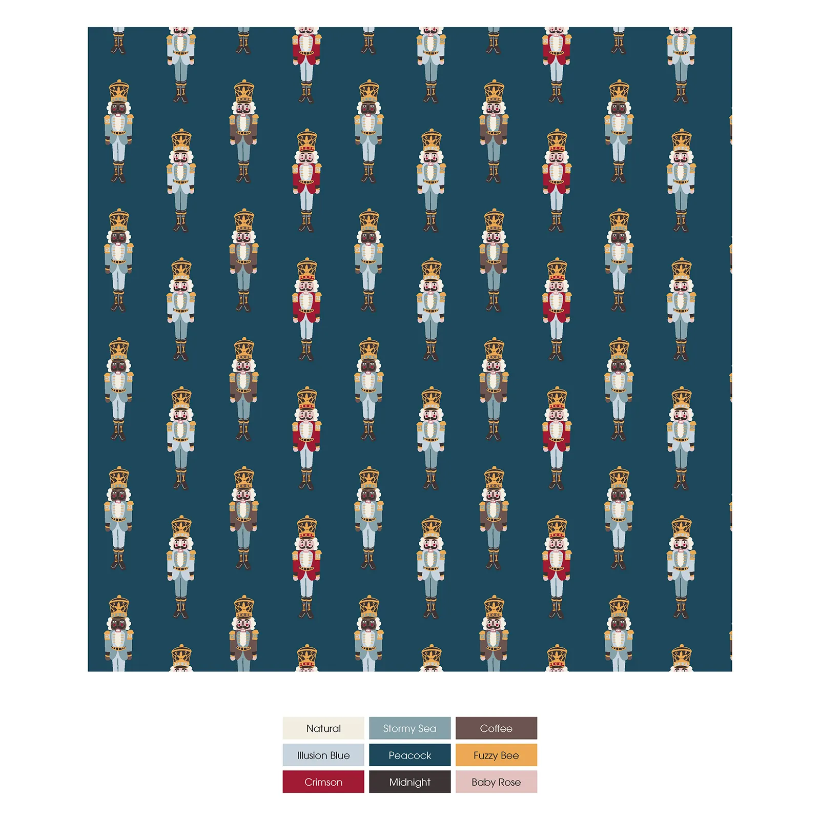 Kickee Pants Peacock Nutcrackers Print Classic Ruffle Footie