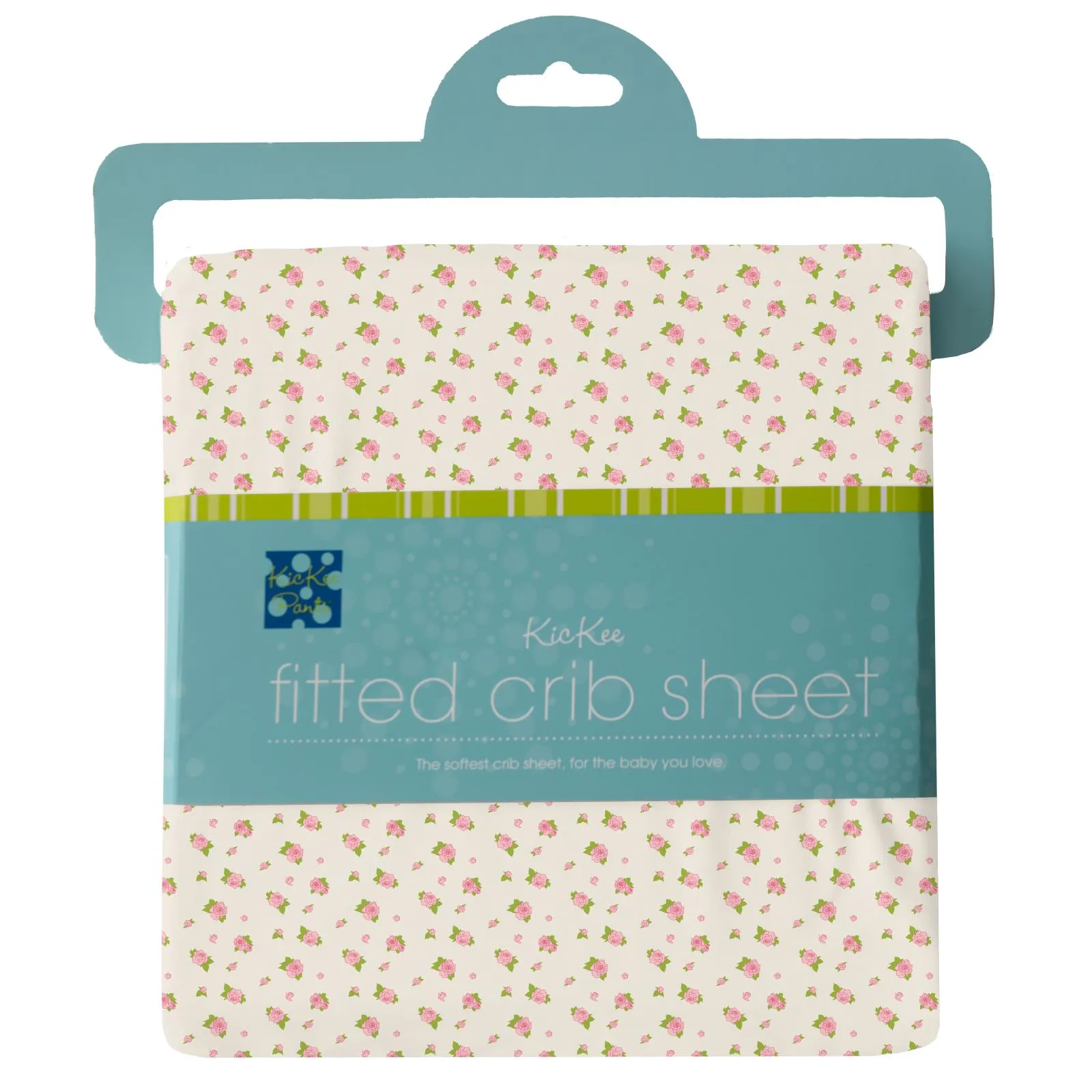 Kickee Pants Print Fitted Crib Sheet Natural Buds