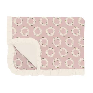 KicKee Pants Ruffle Toddler Blanket - Baby Rose Daisy Crowns