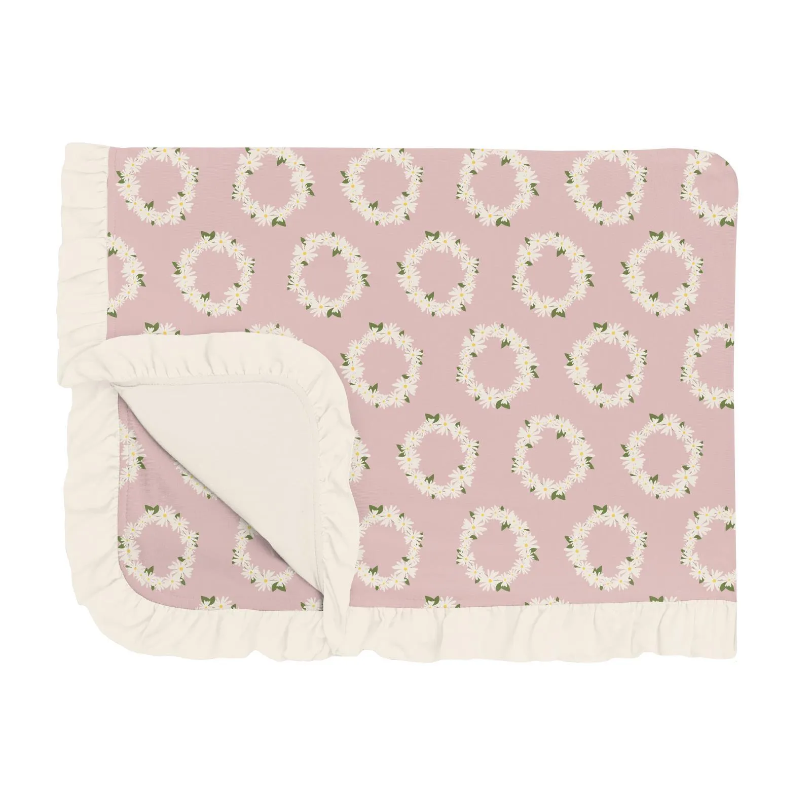 KicKee Pants Ruffle Toddler Blanket - Baby Rose Daisy Crowns