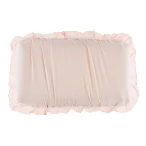KicKee Pants Solid Macaroon Ruffle Changing Pad Cover