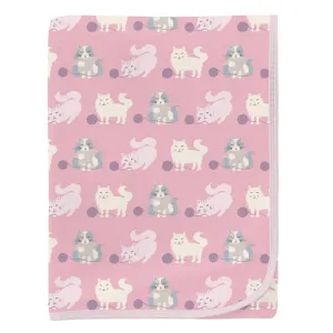 KicKee Pants Swaddling Blanket - Cake Pop Cats and Yarn