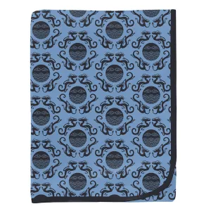 KicKee Pants Swaddling Blanket - Dream Blue Four Dragons