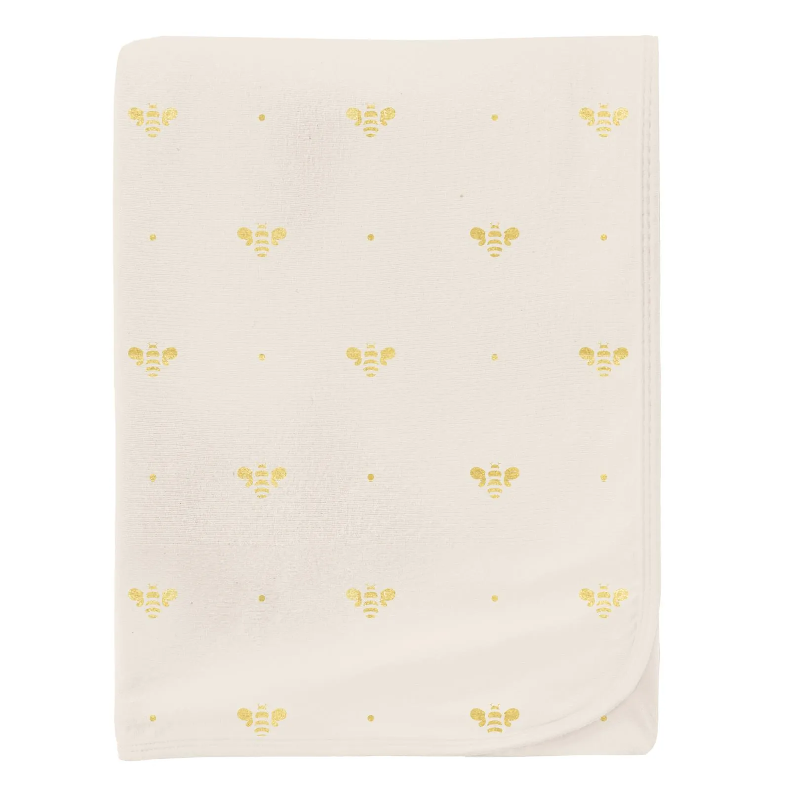 KicKee Pants Swaddling Blanket - Gold Bees
