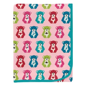 KicKee Pants Swaddling Blanket - Lotus Happy Teddy