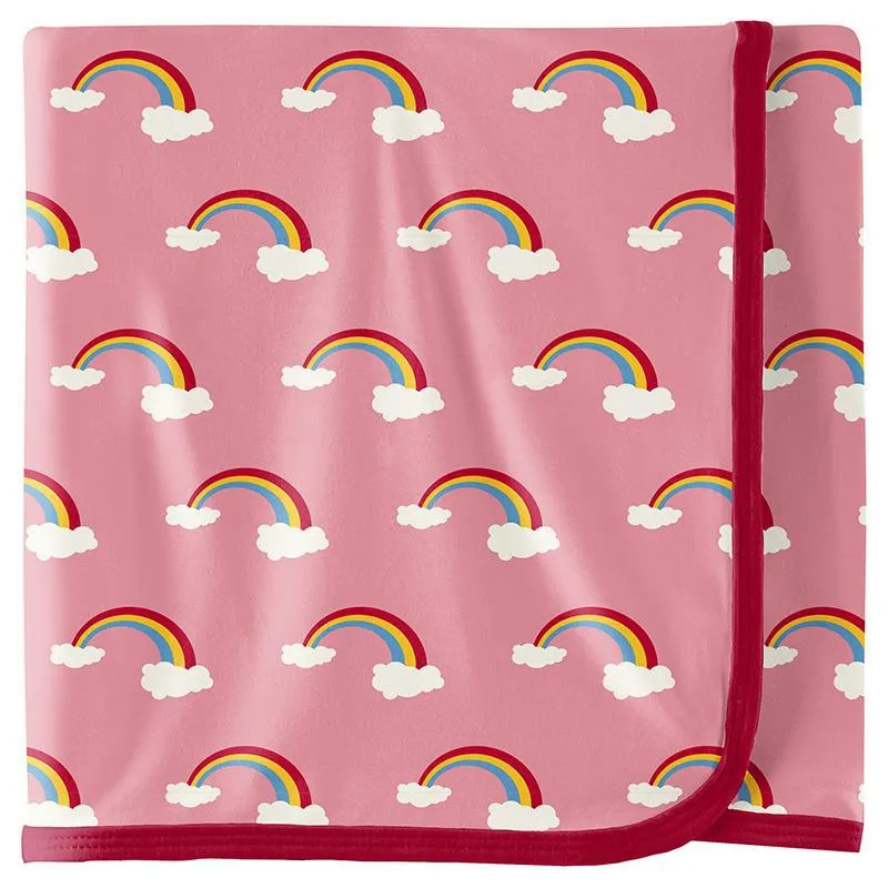 KicKee Pants Swaddling Blanket -Strawberry Rainbows