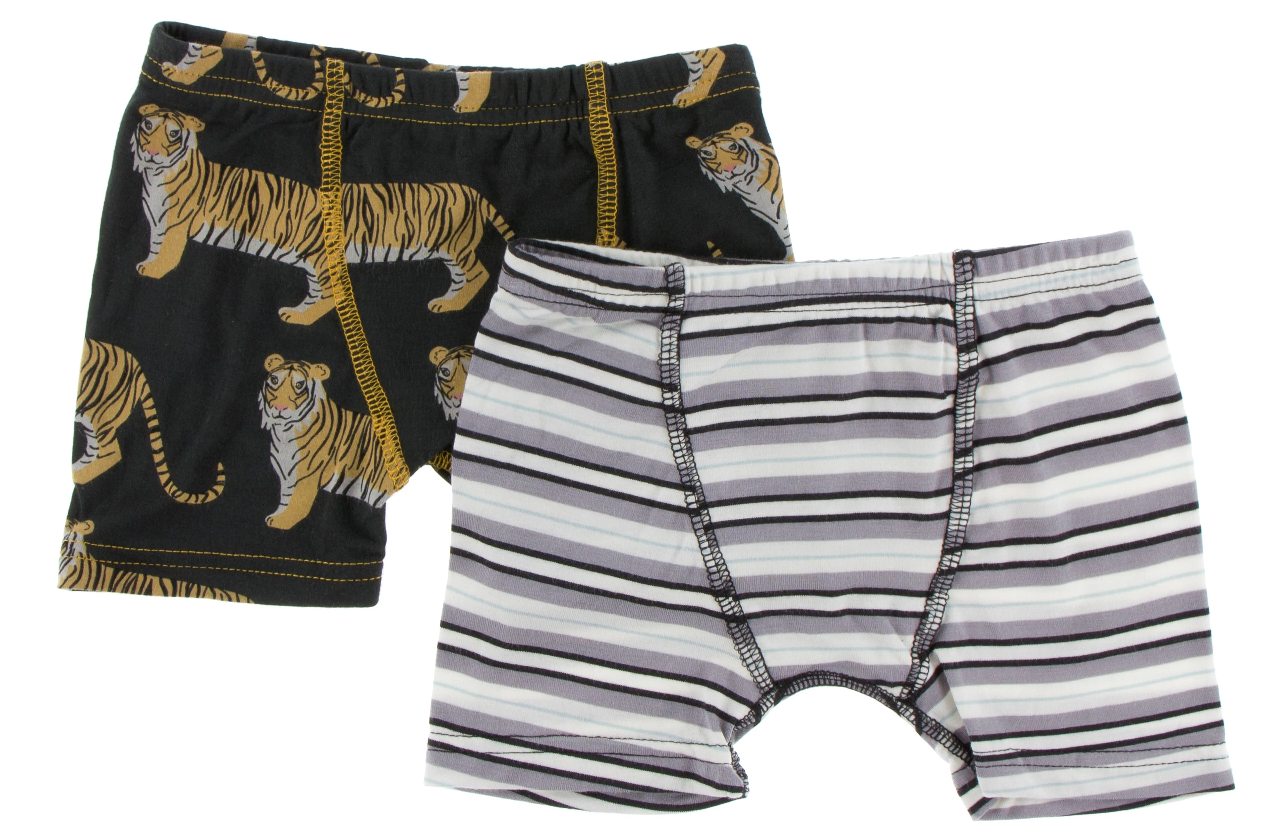 KicKee Pants Zebra Tiger & India Pure Stripe Boxer Brief Set