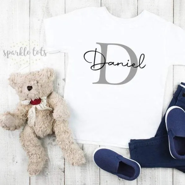 Kids Initial/Name Shirt or Baby Grow