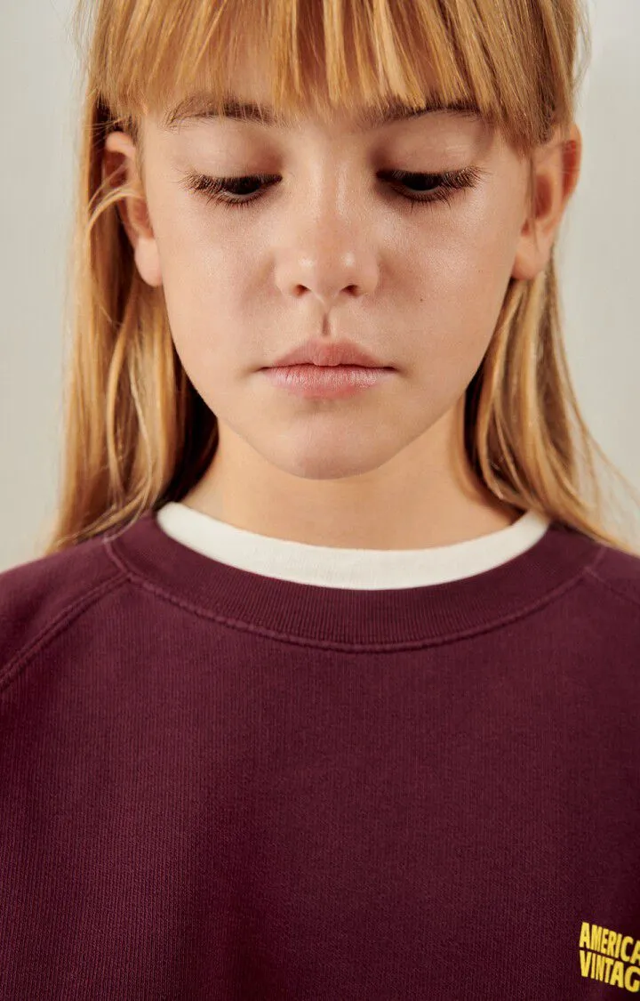 KID'S SWEATSHIRT IZUBIRD - BORDEAUX VINTAGE