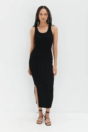 Knit Midi Dress - Black