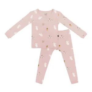 Kyte Baby Long Sleeve Pajamas in Blush Rabbit