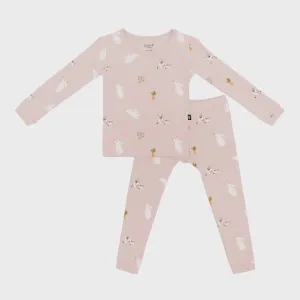 Kyte Baby - Long Sleeve Pajamas in Blush Rabbit