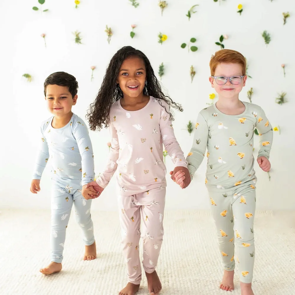Kyte Baby Long Sleeve Pajamas in Blush Rabbit