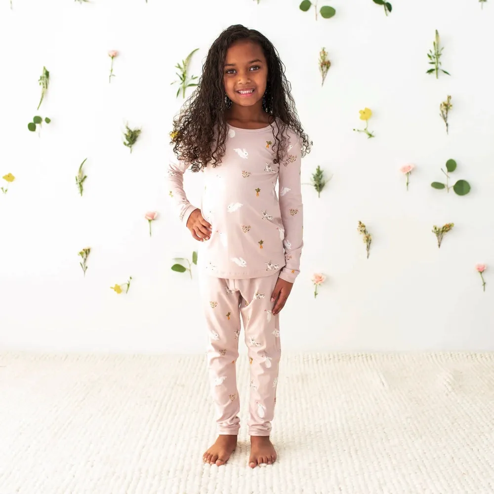 Kyte Baby Long Sleeve Pajamas in Blush Rabbit
