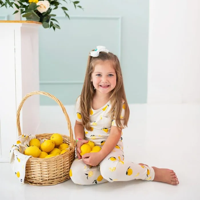 Kyte Baby Short Sleeve with Pants Pajamas in Lemon