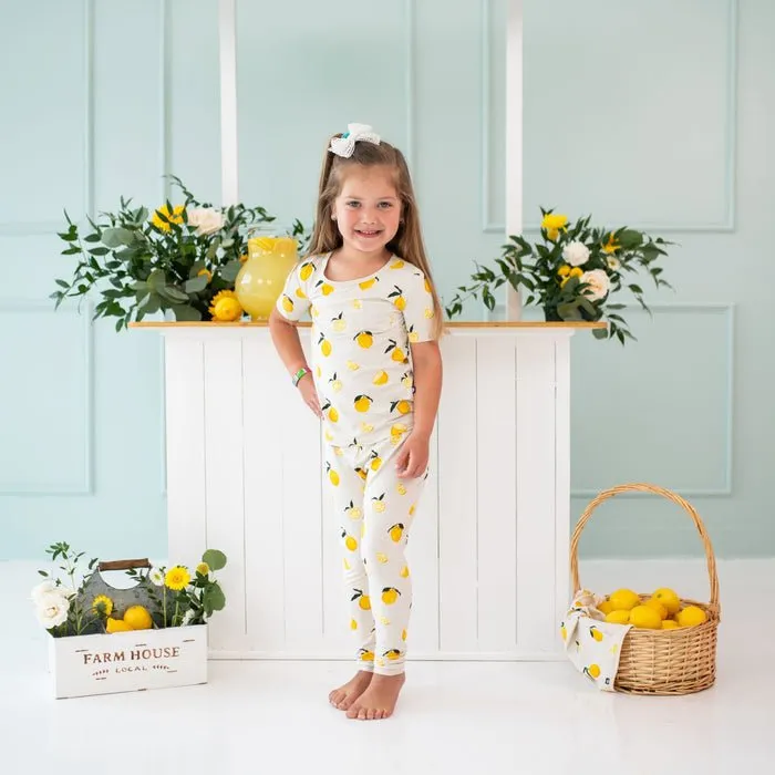 Kyte Baby Short Sleeve with Pants Pajamas in Lemon