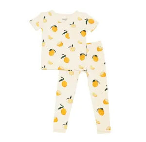 Kyte Baby Short Sleeve with Pants Pajamas in Lemon