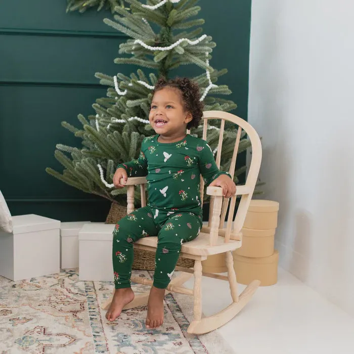 Kyte Long Sleeve Pajamas in Mistletoe