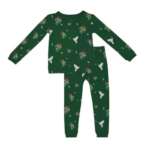 Kyte Long Sleeve Pajamas in Mistletoe