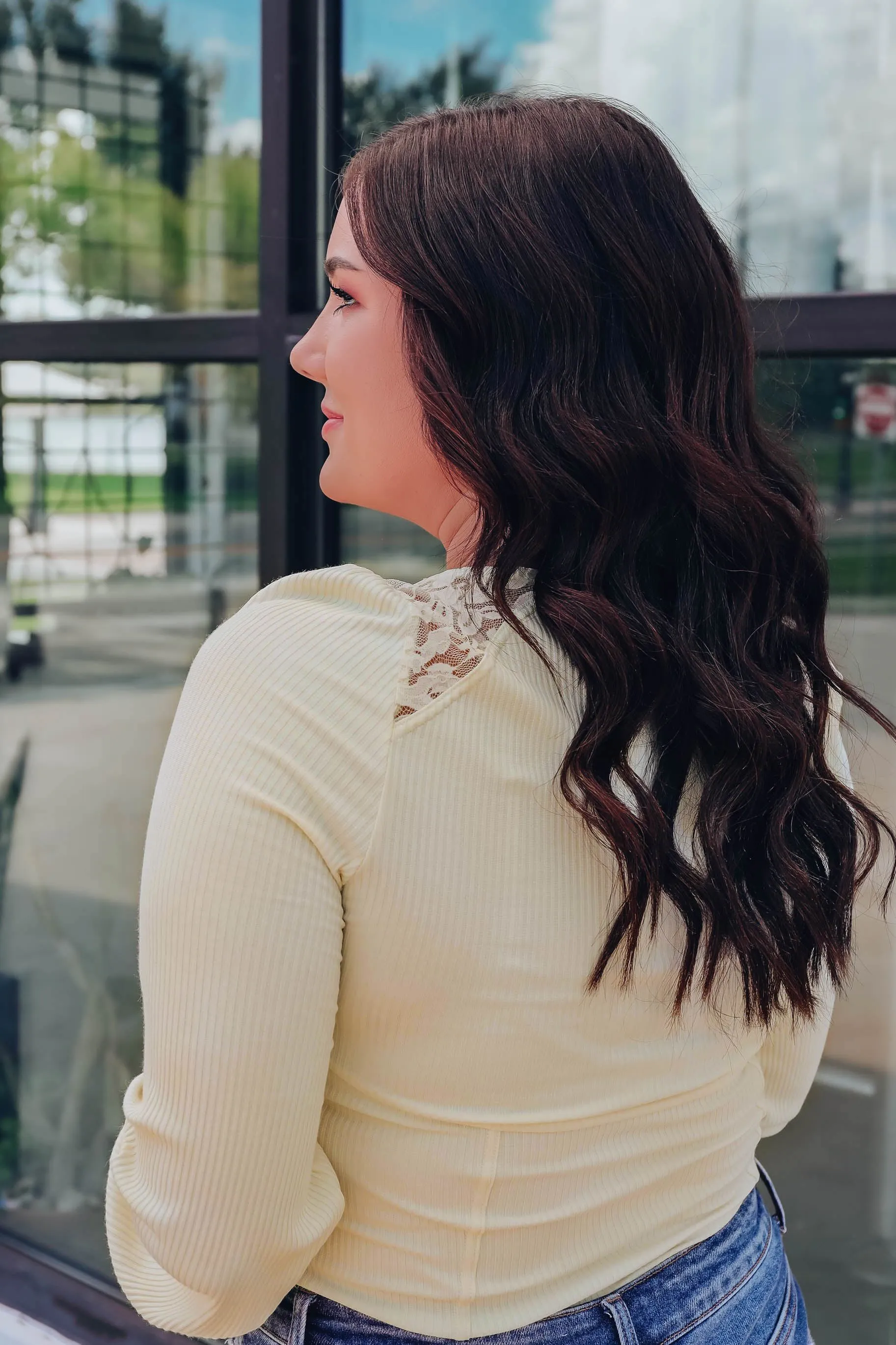 La Presa Square Neck Top - Butter