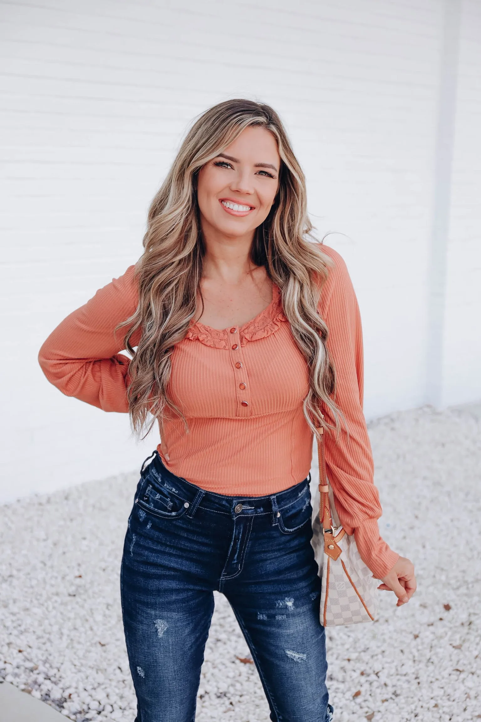 La Presa Square Neck Top - Clay