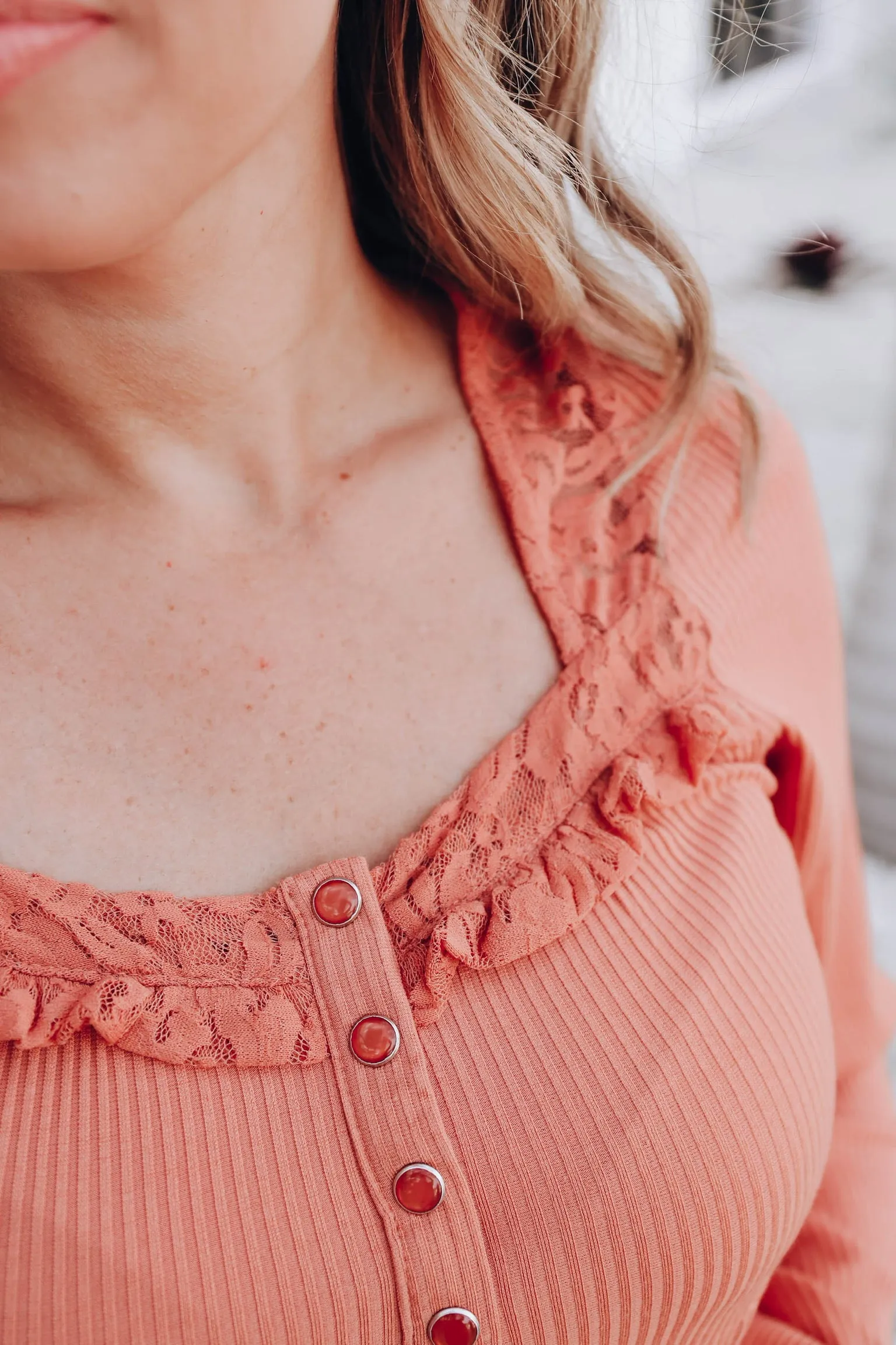La Presa Square Neck Top - Clay