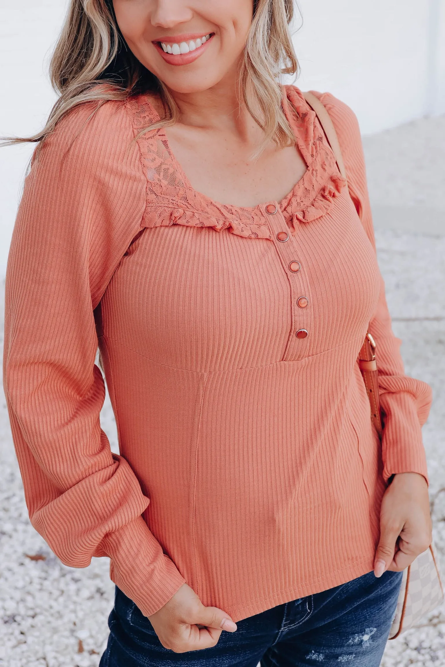 La Presa Square Neck Top - Clay