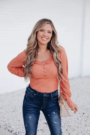 La Presa Square Neck Top - Clay