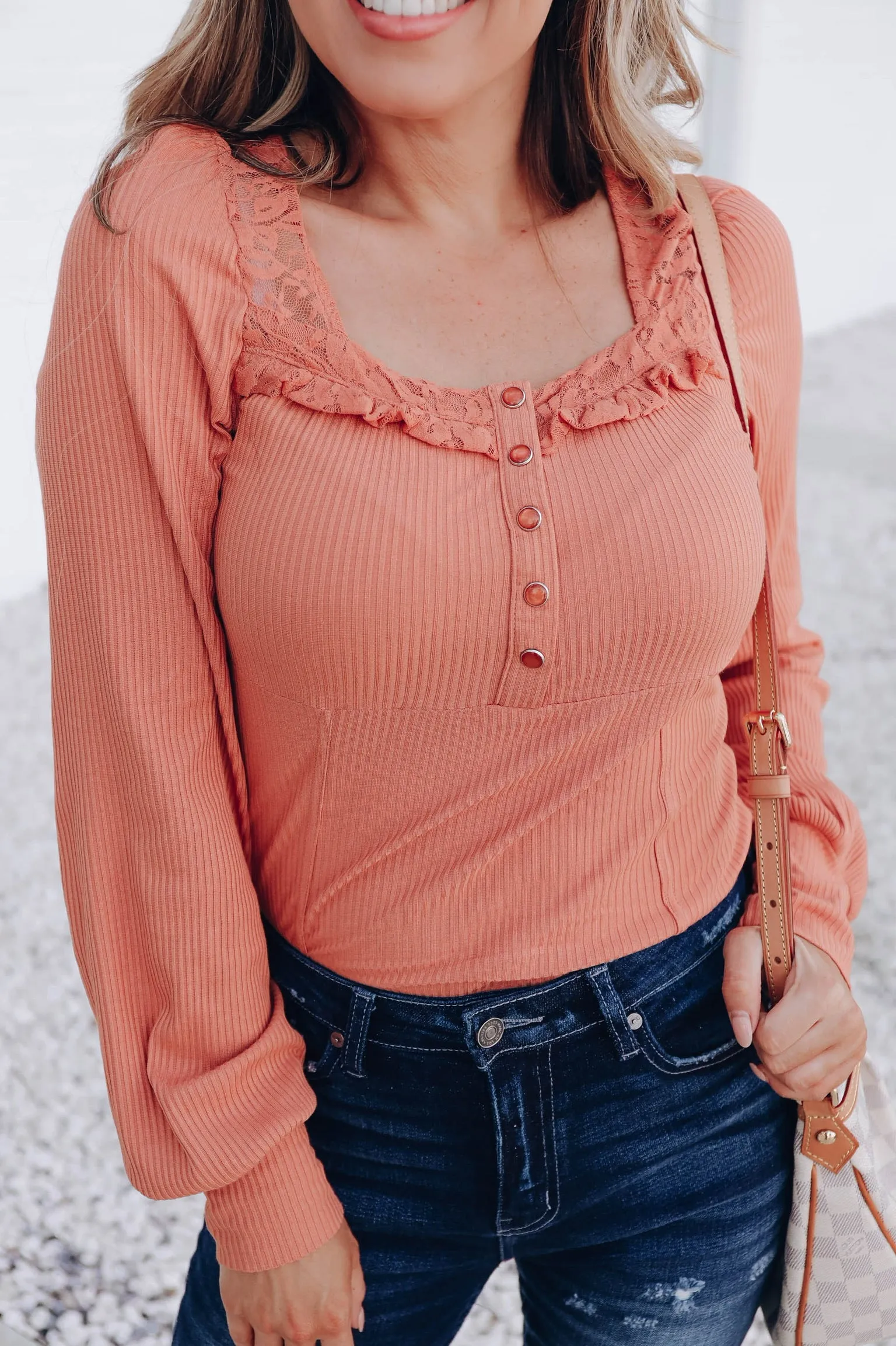 La Presa Square Neck Top - Clay