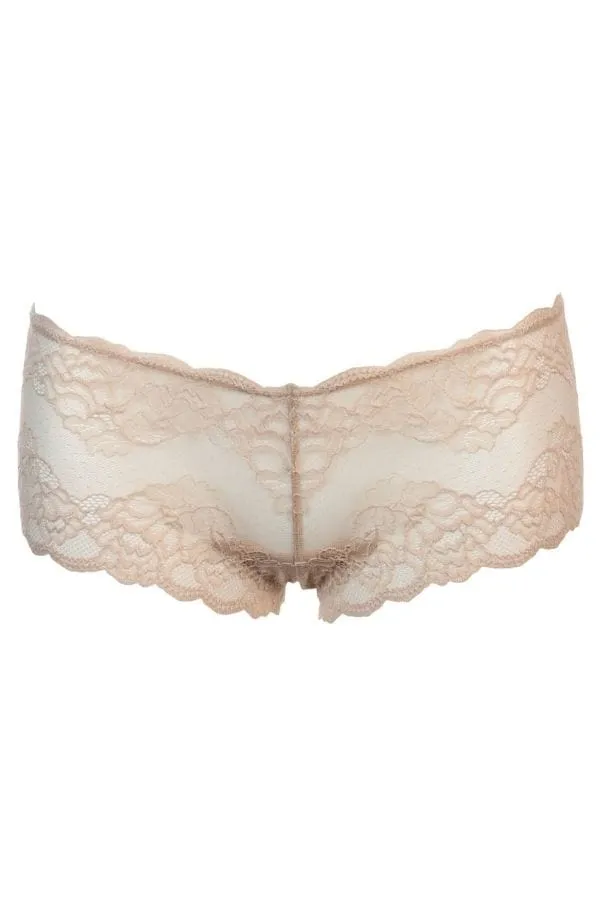 Lace Cheeky Panty- Sand