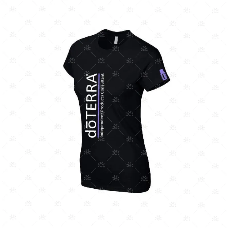 Ladies doTERRA Branded T-Shirt - Design Style 7 (Black & Purple)