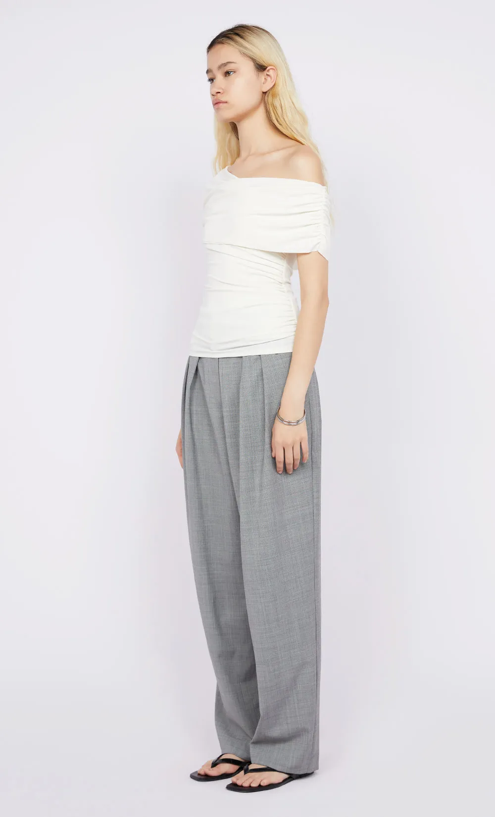 LARSEN DRAPE TOP - IVORY
