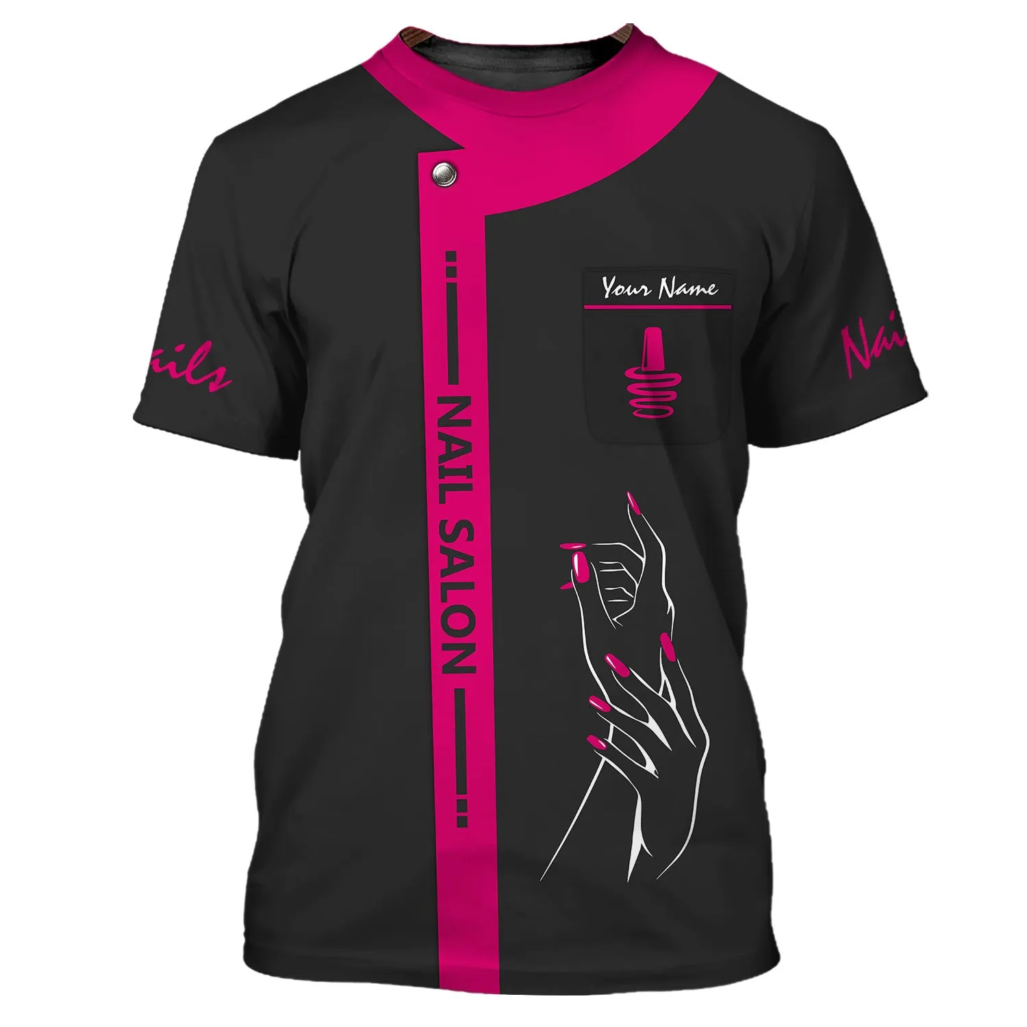 Latest Nail Artist T shirt Custom Nail Salon Uniform Manicurist Gift [Non Workwear]