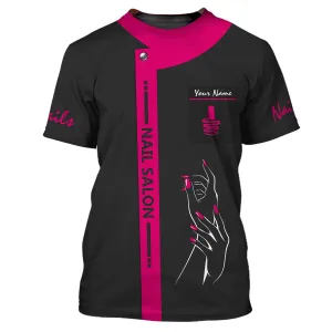 Latest Nail Artist T shirt Custom Nail Salon Uniform Manicurist Gift [Non Workwear]