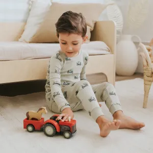 Lawnmowers Print on Tea Green PJ Set