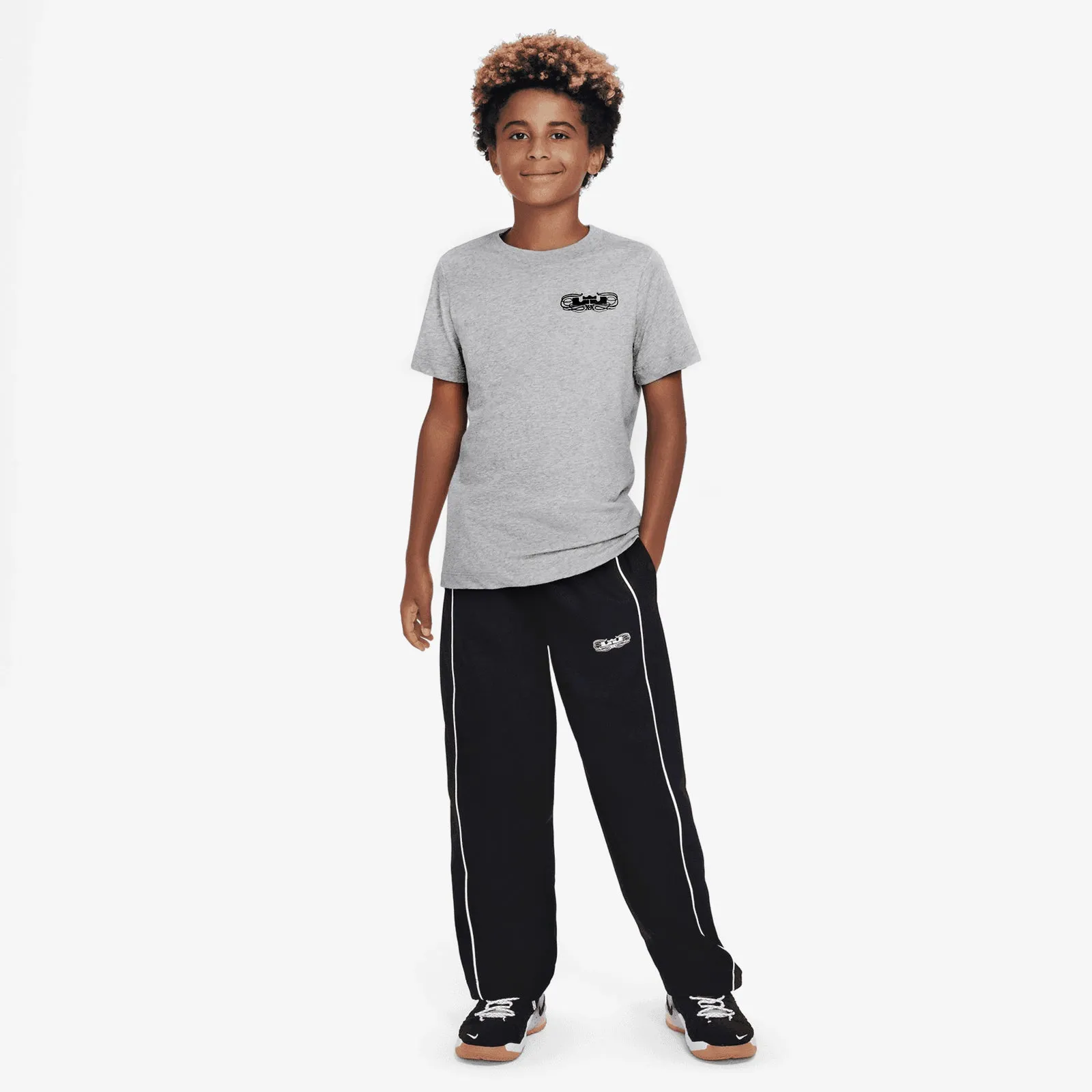 LeBron 'Strive For Greatness' Dri-FIT Youth T-Shirt - Grey
