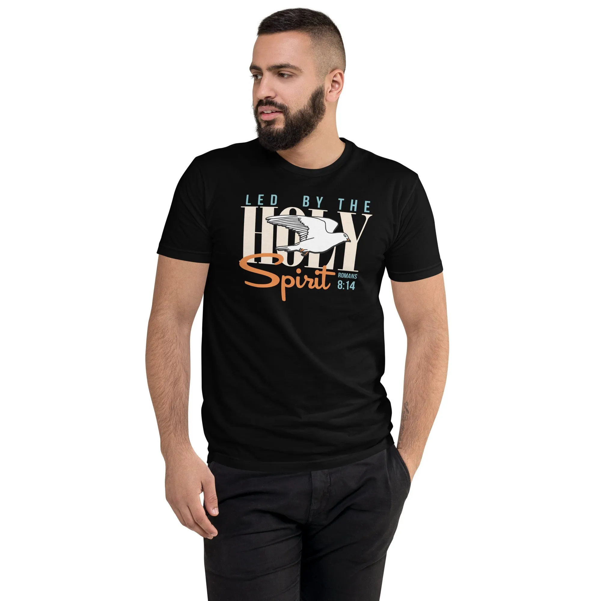 Led by the Holy Spirit - Short Sleeve Fitted T-shirt