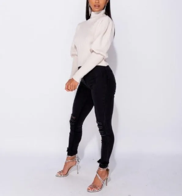 Leslie Mock Neck Sweater