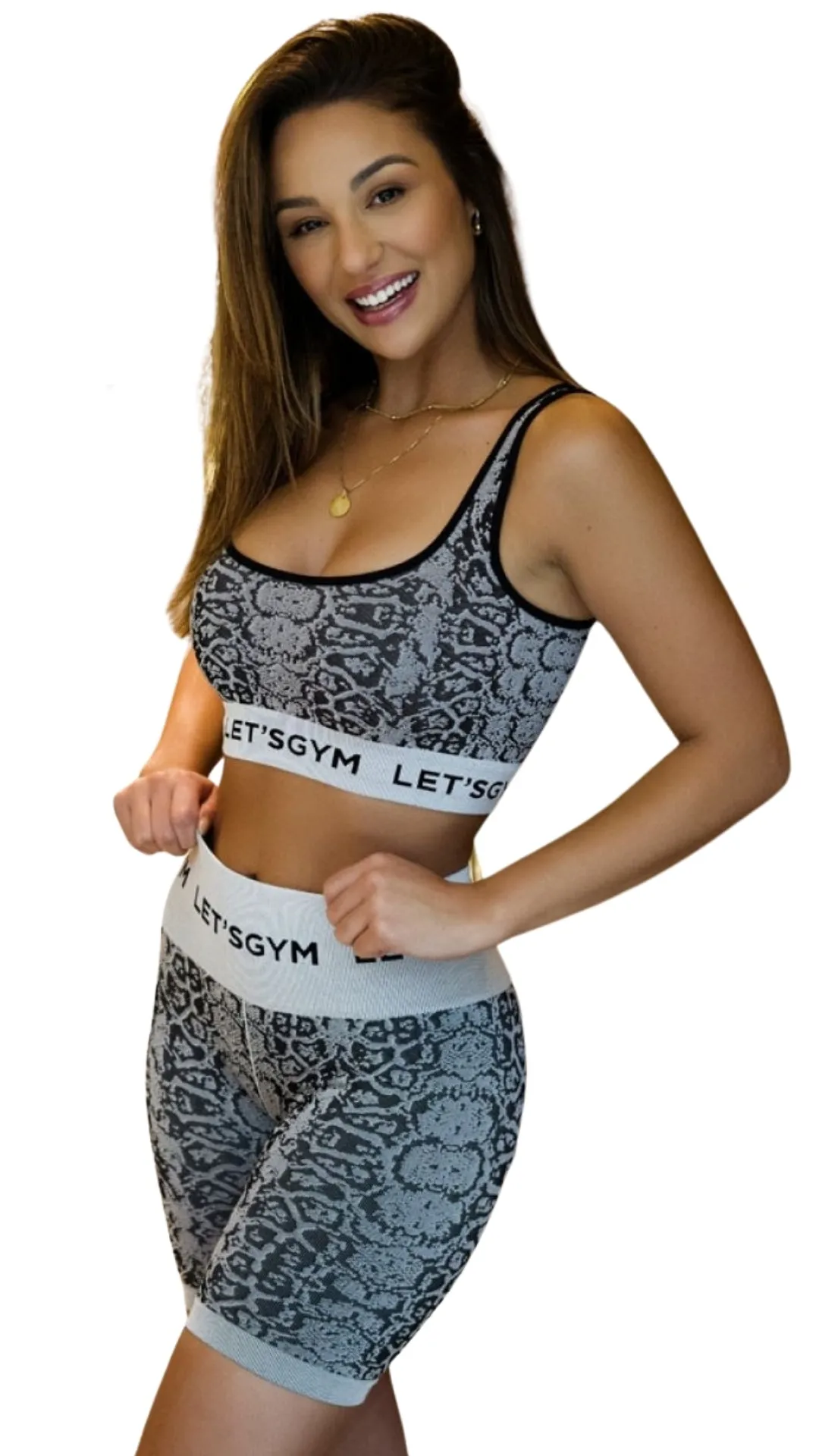 Let's Gym Seamless Short Snake - Black