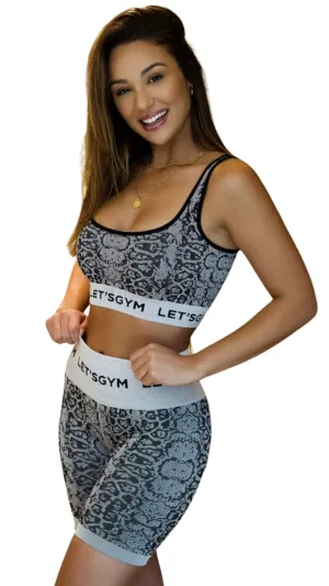 Let's Gym Seamless Short Snake - Black
