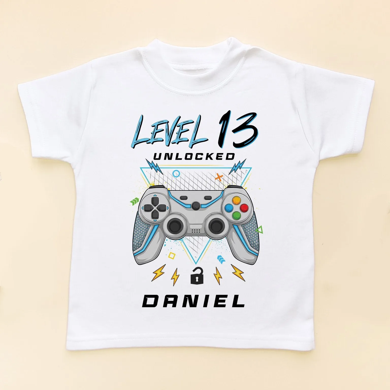 Level 13 Unlocked Gamer Birthday Personalised T Shirt