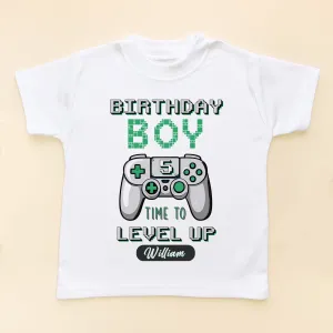 Level 5 Birthday Boy Gamer Personalised T Shirt
