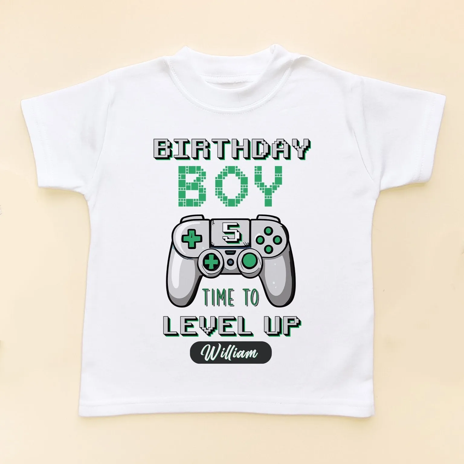 Level 5 Birthday Boy Gamer Personalised T Shirt