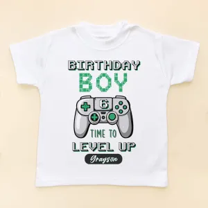 Level 6 Birthday Boy Gamer Personalised T Shirt