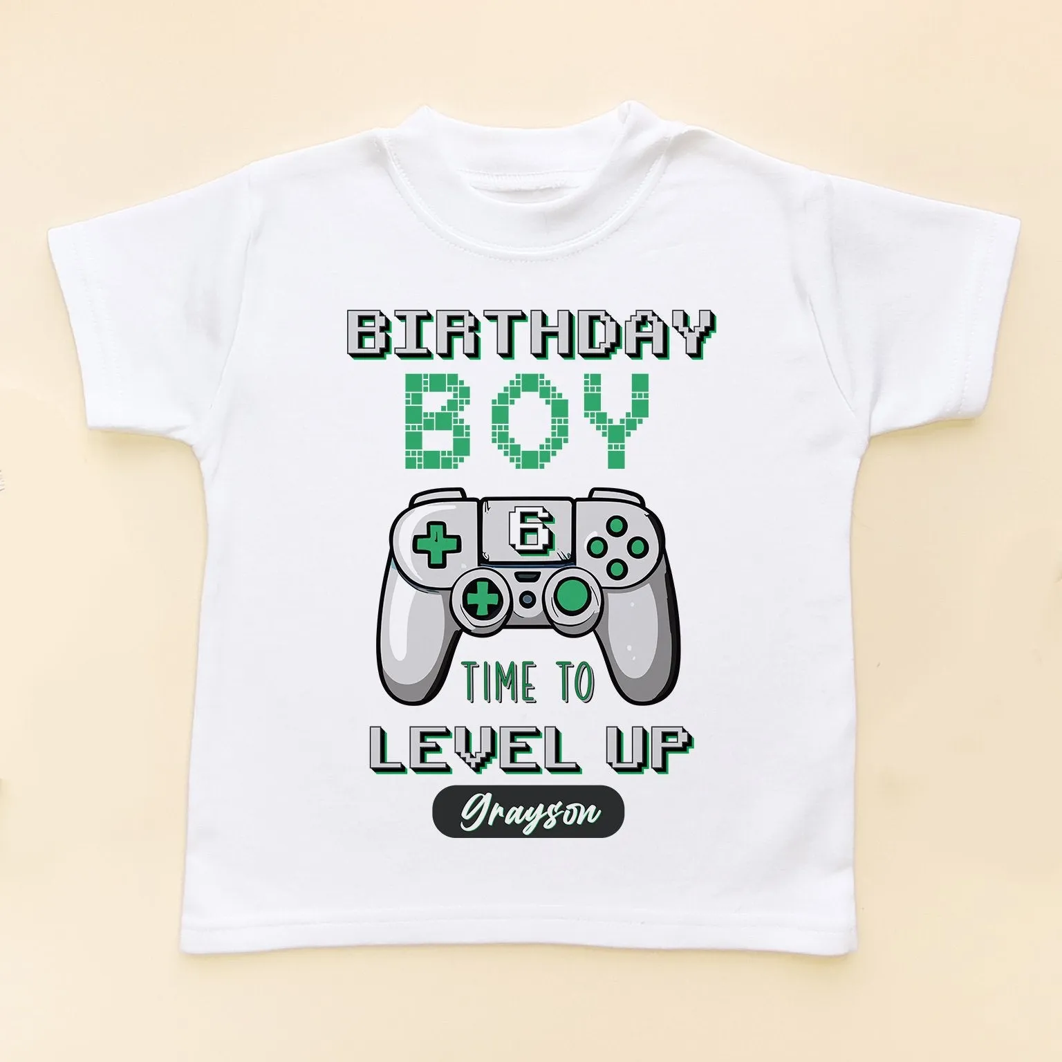 Level 6 Birthday Boy Gamer Personalised T Shirt